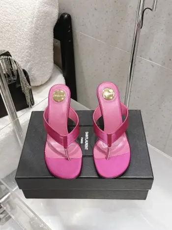 High-heeled thong sandals women s slippers Replica SAINT LAURENT Womens Sandals and Slides