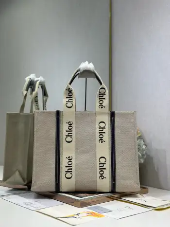 6690 Dark Blue Canvas Tote Bag Women s Tote Bag Replica Dior womens bags