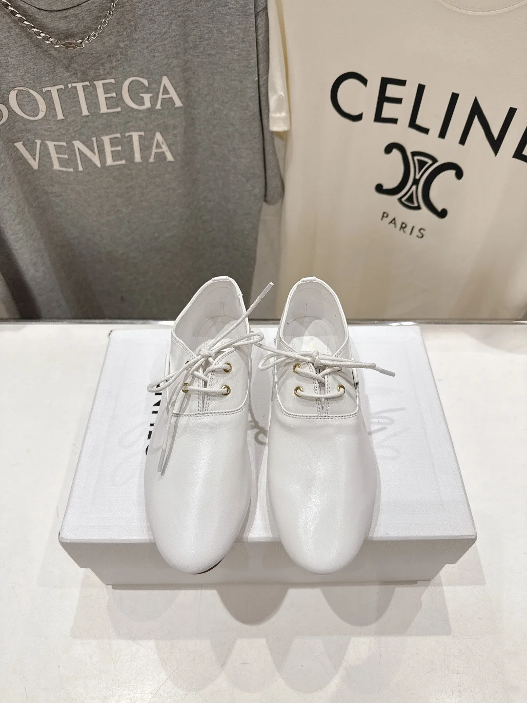 Celine Retro lace-up casual loafers flat shoes women s loafers