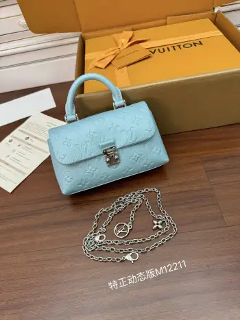 M12211 Imported Diamond Pattern Fabric Handbag Women s Crossbody Bag Replica Louis Vuitton womens bags