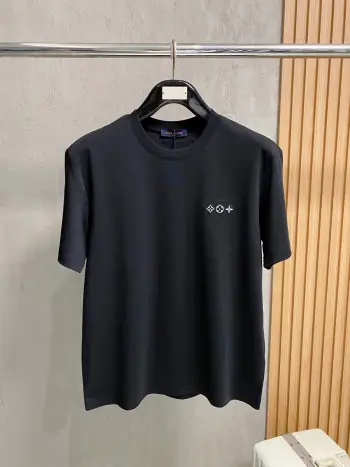 Classic Three-Flower Round Neck Short Sleeve T-Shirt Replica Louis Vuitton Tshirts and Polos