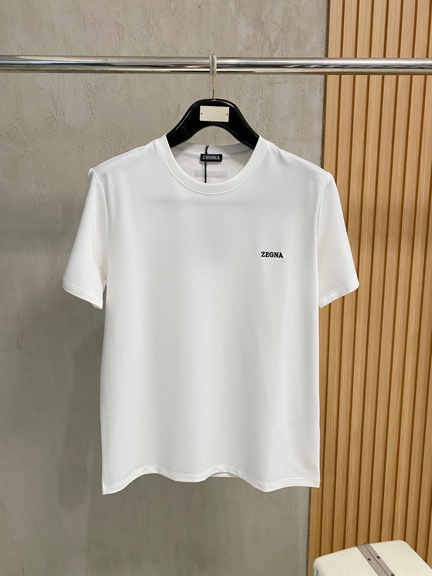 Zegna Floral 3D Embroidery Short Sleeve T-Shirt