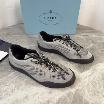 Non-slip patterned outsole couple casual shoes Replica Prada Mens Casual and Sneakers