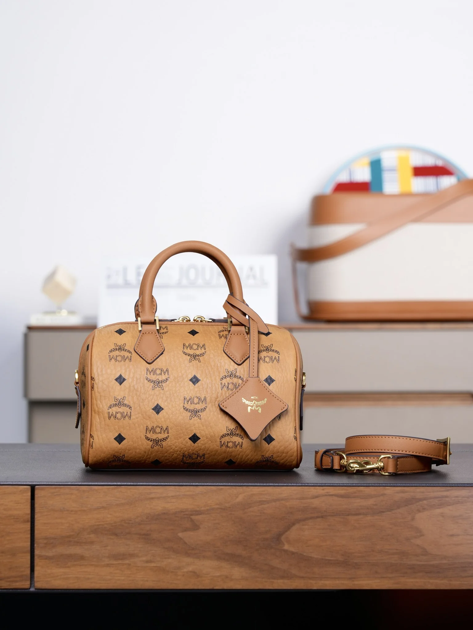 MCM MWBFAEA03PZ001 Ella Boston Pillow Bag