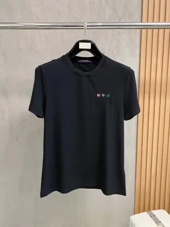 Spring and summer new classic embroidered T-shirt Replica Louis Vuitton Tshirts and Polos