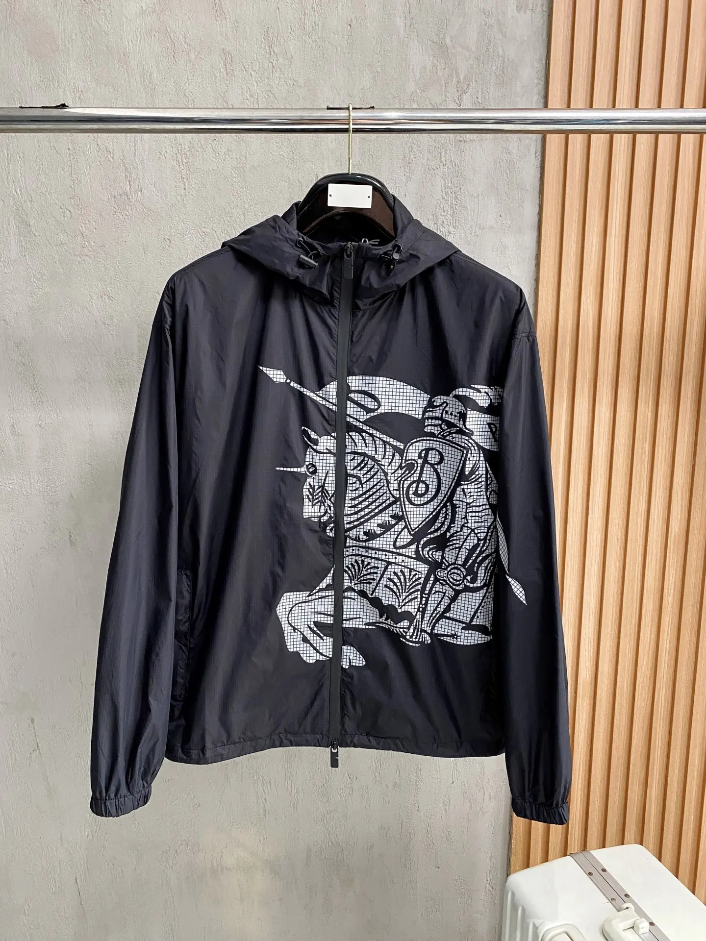 Burberry Equestrian Knight Logo Windbreaker Jacket
