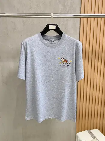 Embroidered Pony Short Sleeve T-Shirt Replica Dior Tshirts and Polos