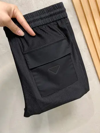 Solid Color Casual Pants Replica Prada Pants and Trousers