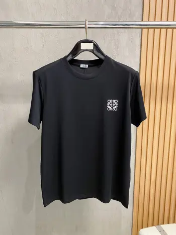 Floral 3D Embroidery Short Sleeve T-Shirt Replica Loewe Tshirts and Polos