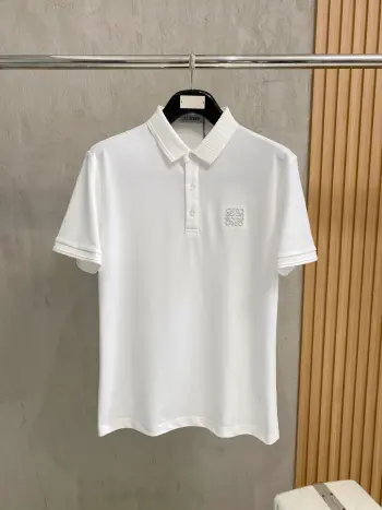 Latest men s short-sleeve polo shirt with collar Replica Loewe Tshirts and Polos