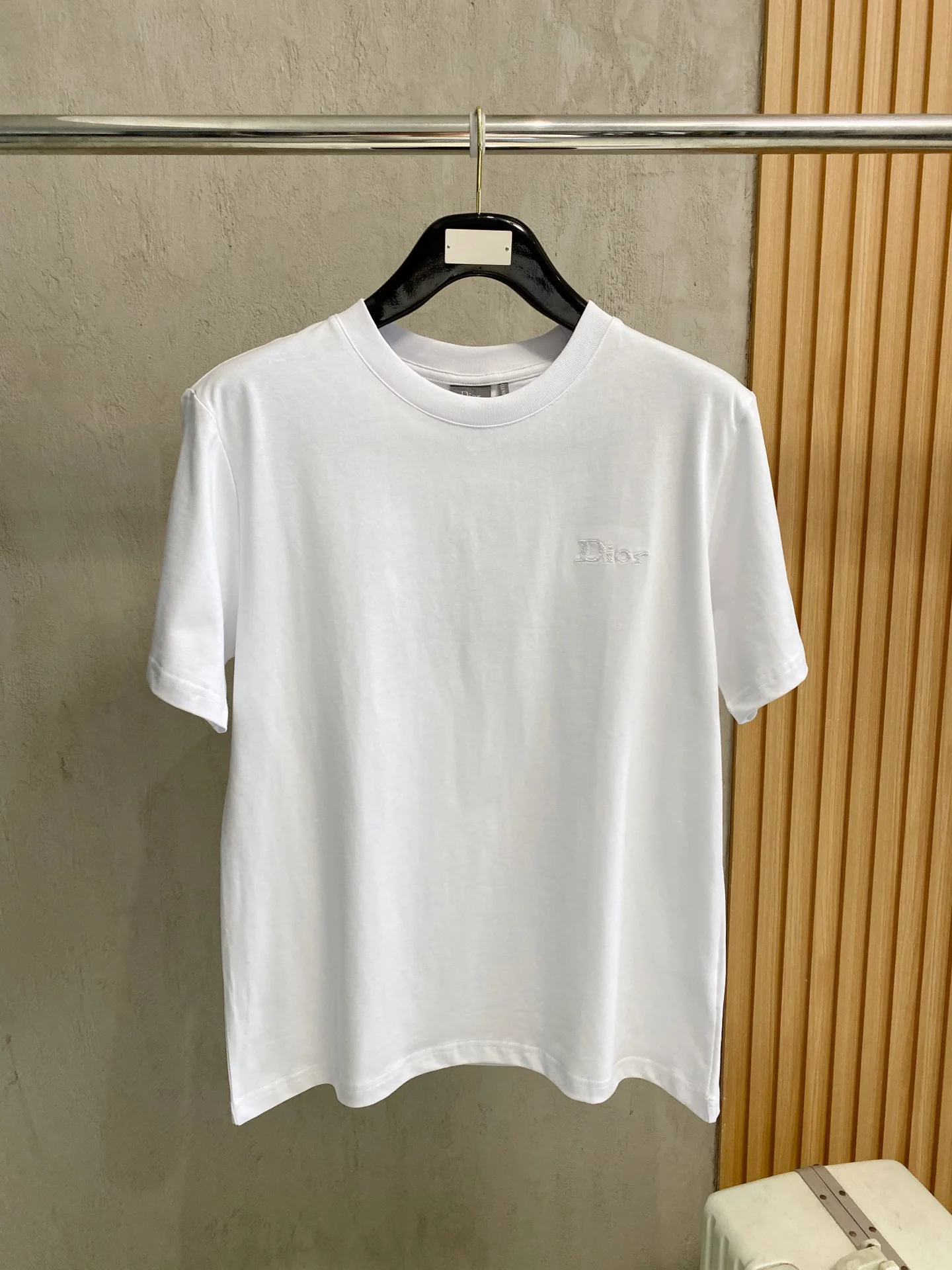Dior Letter Embroidery Short Sleeve