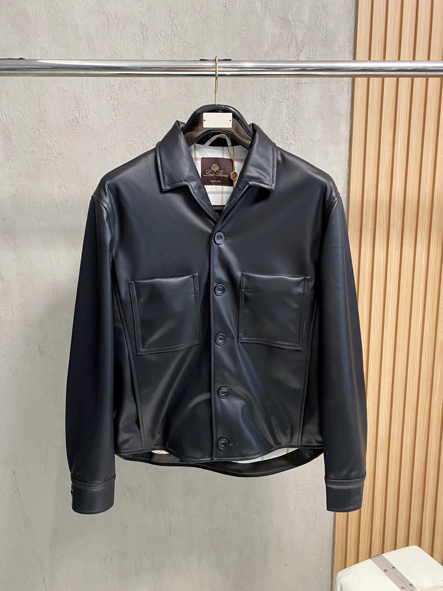 Loro Piana New Men s Imported Sheepskin Leather Jacket