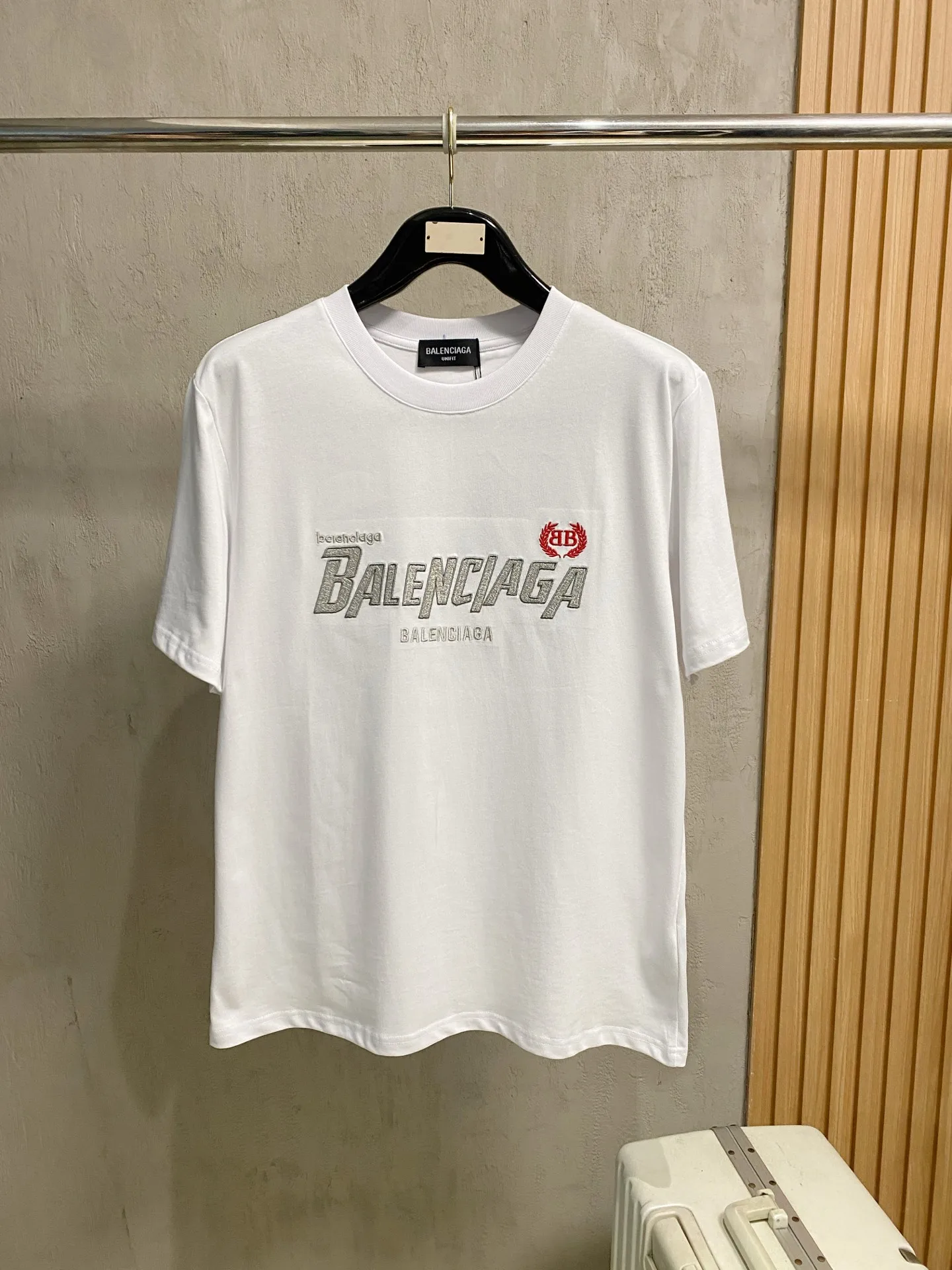 Balenciaga Classic Embroidered Round Neck Short Sleeve