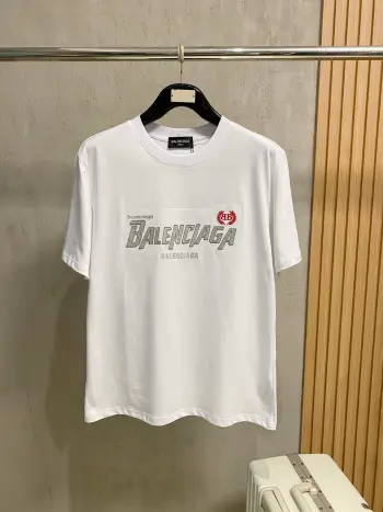 Classic Embroidered Round Neck Short Sleeve Replica Balenciaga Tshirts and Polos