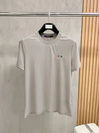 Spring and summer new classic embroidered T-shirt Replica Louis Vuitton Tshirts and Polos