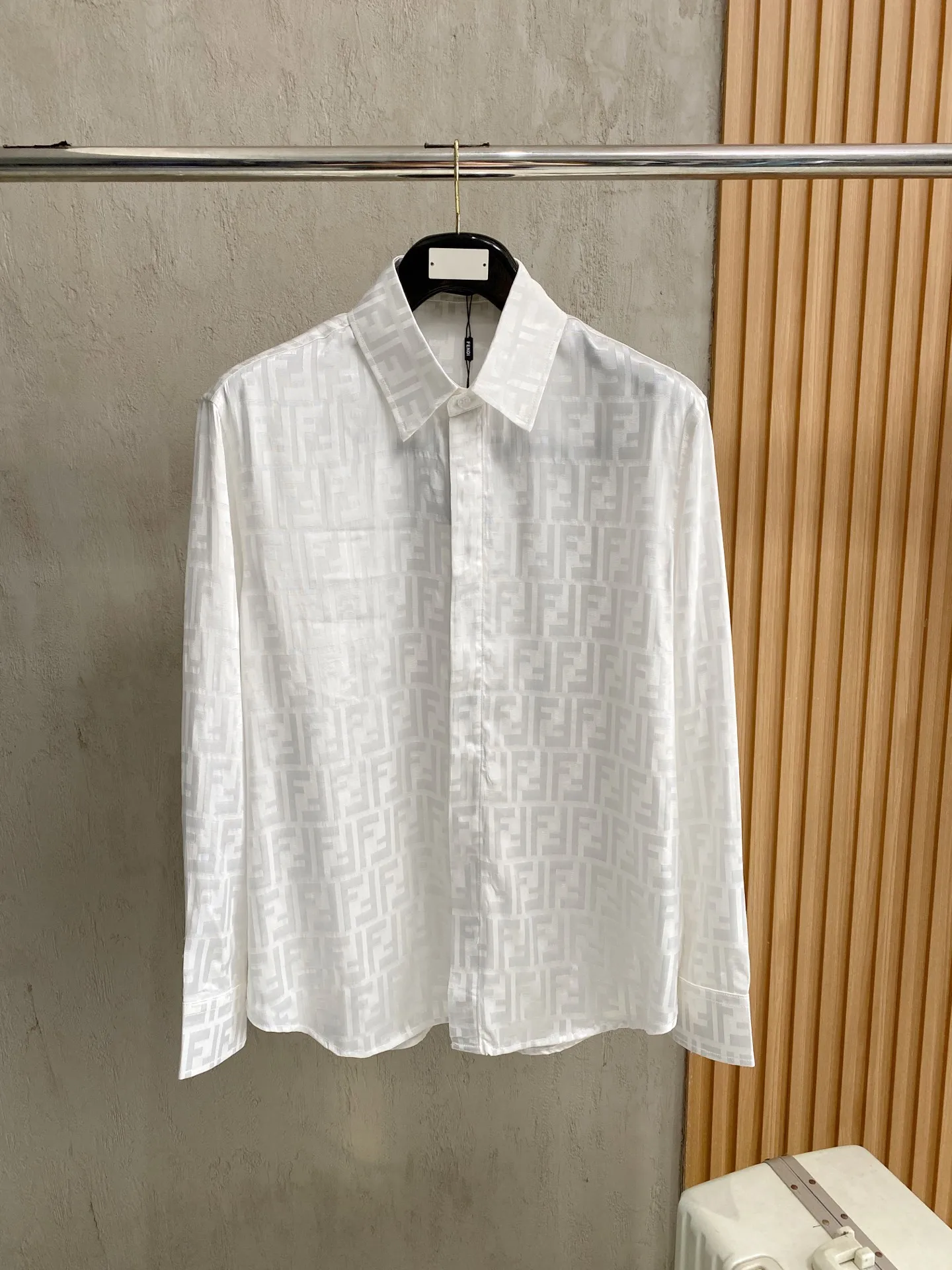 Fendi Classic all-over double F letter jacquard shirt Fendi Classic all-over double F letter jacquard shirt