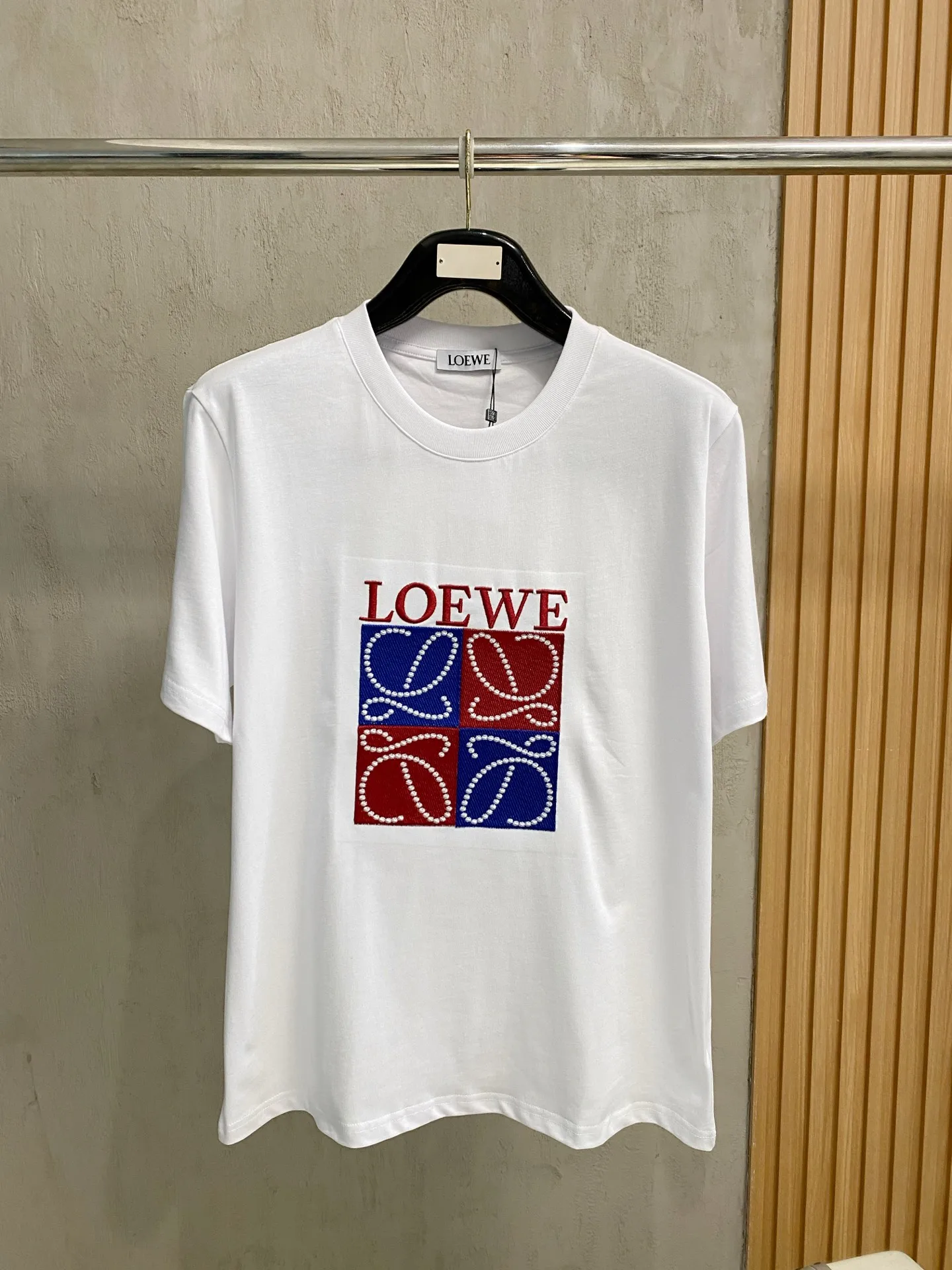 Loewe Totem 3D Embroidered Short Sleeve T-Shirt