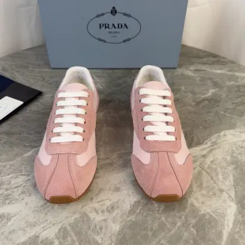 High-top silk-like cow suede training shoes for women casual shoes Replica Prada Womens Casual and Sneakers