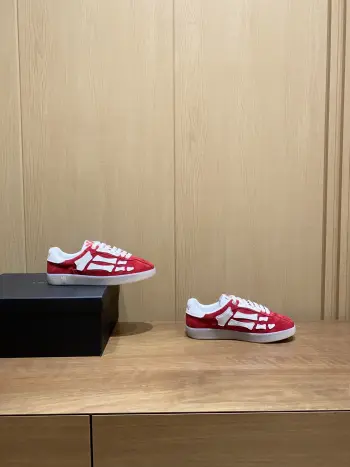 Classic Bone Pattern Suede Sports Shoes Couple Casual Shoes Replica AMIRI Womens Casual and Sneakers