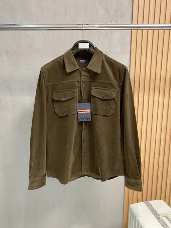 Latest corduroy shirt jacket Replica Zegna Shirts
