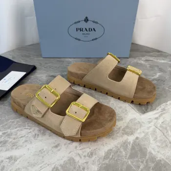 Kosei Glossy Cow Suede Slippers Women s Slippers Replica Prada Womens Sandals and Slides