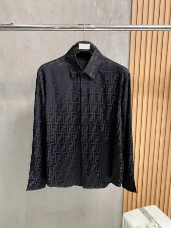 Classic all-over double F letter jacquard shirt Replica Fendi Shirts