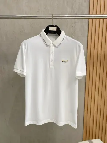 Latest men s short-sleeve polo shirt with collar Replica Fendi Tshirts and Polos