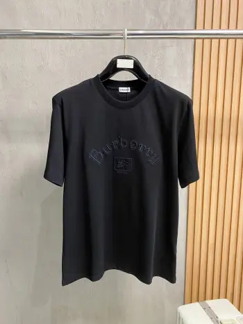 New Embroidered Round Neck Short Sleeve T-Shirt of War Horse Replica Burberry Tshirts and Polos