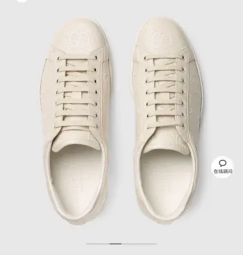 Couple s embroidered canvas white shoes Replica Gucci Mens Casual and Sneakers