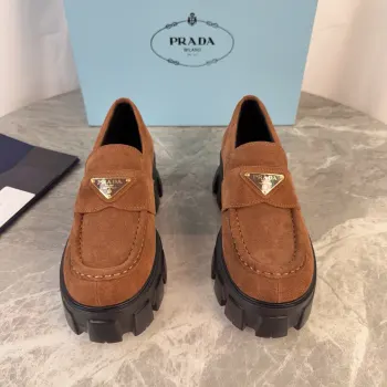 Back-bottom loafers, couple s loafers. Replica Prada Mens Loafers and Dress Shoes
