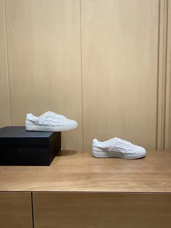 Classic Bone Pattern Suede Sneakers Couple Casual Shoes Replica AMIRI Womens Casual and Sneakers