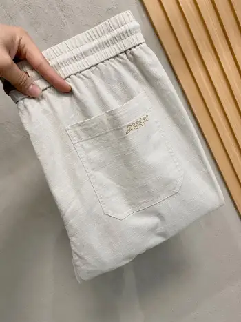Men s High-End Tencel Linen Casual Pants Replica Zegna Pants and Trousers