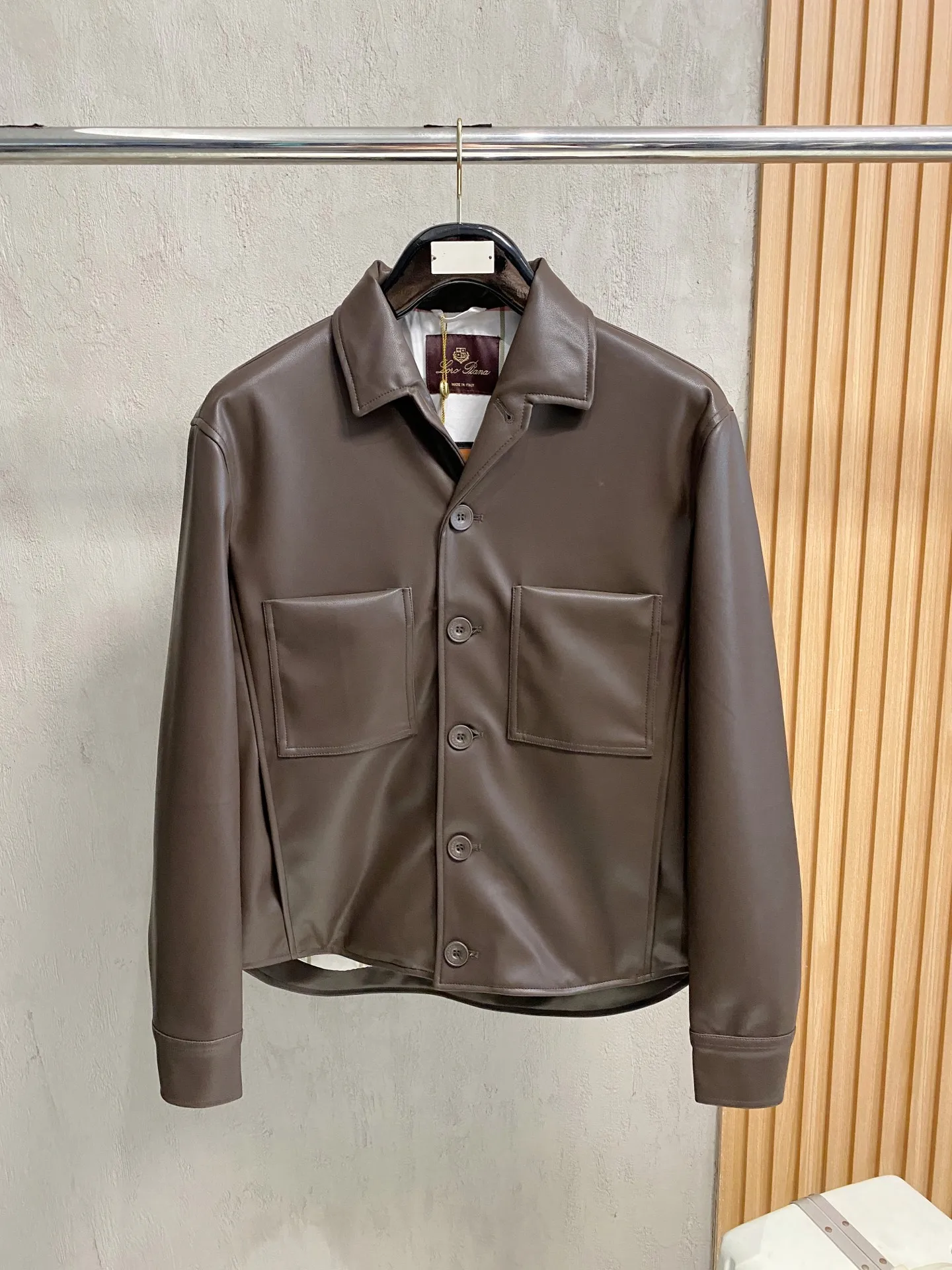 Loro Piana New Men s Imported Sheepskin Leather Jacket