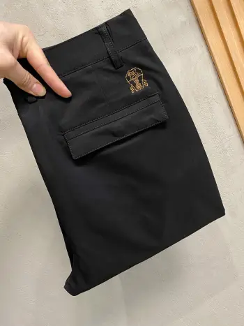 Combed cotton blended men s casual long pants Replica Brunello Cucinelli Pants and Trousers