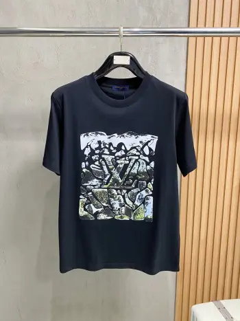 Skiing Series Short Sleeve T-Shirt Replica Louis Vuitton Tshirts and Polos