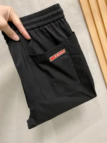 Men s Simple Versatile Casual Long Pants Replica Prada Pants and Trousers