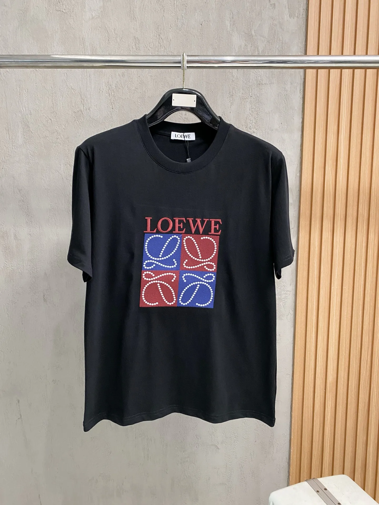 Loewe Totem 3D Embroidered Short Sleeve T-Shirt