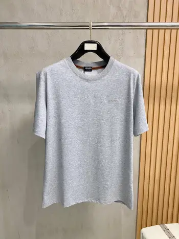 Latest unisex short-sleeve T-shirts Replica Zegna Tshirts and Polos