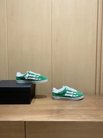 Classic Bone Pattern Suede Sneakers Couple Casual Shoes Replica AMIRI Womens Casual and Sneakers