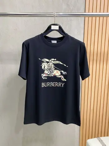 Unisex Short Sleeve T-Shirt Replica Burberry Tshirts and Polos