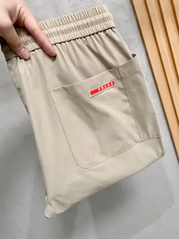 Men s Simple Versatile Casual Long Pants Replica Prada Pants and Trousers