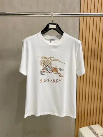 Unisex Short Sleeve T-Shirt Replica Burberry Tshirts and Polos