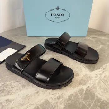 Cow suede patterned non-slip sole slippers women s slippers Replica Prada Womens Sandals and Slides