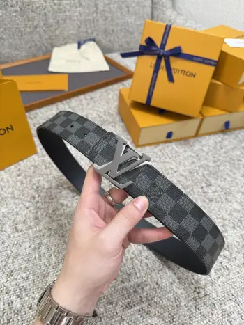 Hardware steel buckle belt Replica Louis Vuitton Mens Belts