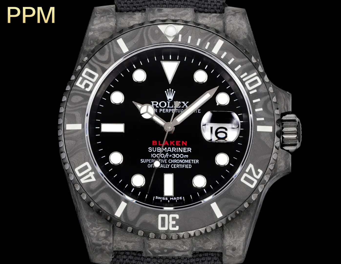 ROLEX 3135 integrated movement carbon fiber water ghost series watch men s mechanical watch