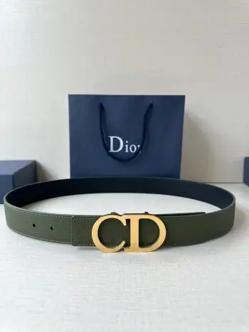 Grain leather double-sided belt Replica Dior Mens Belts