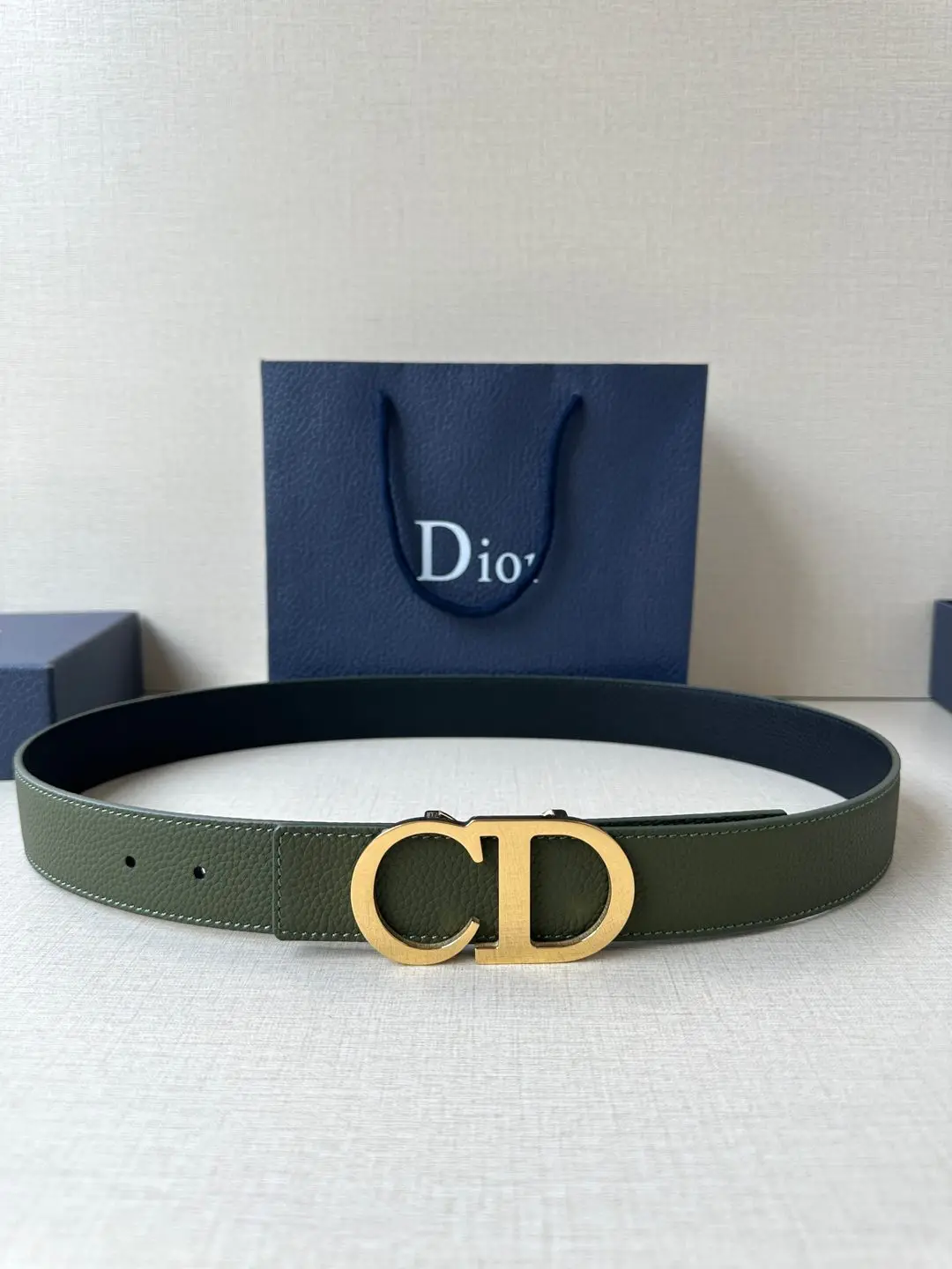 Dior Grain leather double-sided belt Dior Grain leather double-sided belt