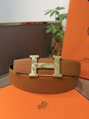 Men s Reversible Leather Belt Replica Hermes Mens Belts