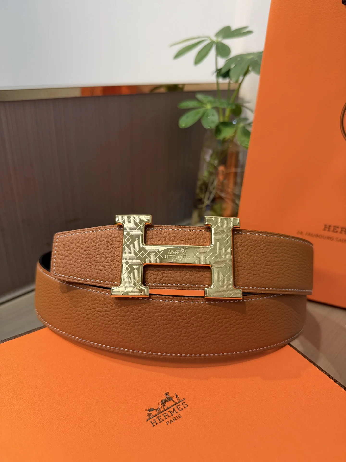 Hermes Men s Reversible Leather Belt Hermes Men s Reversible Leather Belt