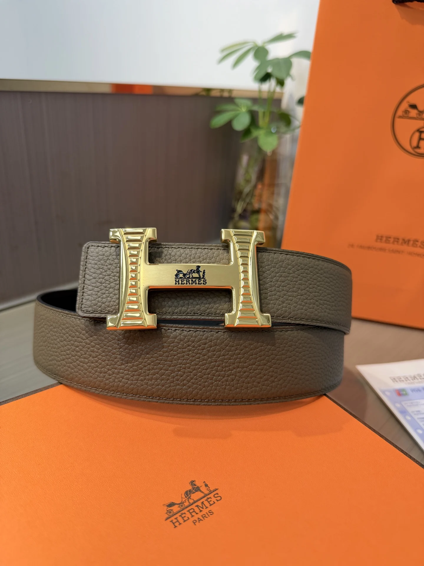 Hermes Men s Reversible Leather Belt Hermes Men s Reversible Leather Belt